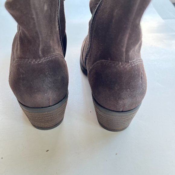 Josef Seibel Brown‎ Suede Side Zipped Riding Boots Womens Size 36 US Sz 6 Heeled - Picture 7 of 8